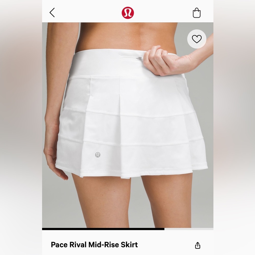 Lululemon Pace Rival mid-rise skirt